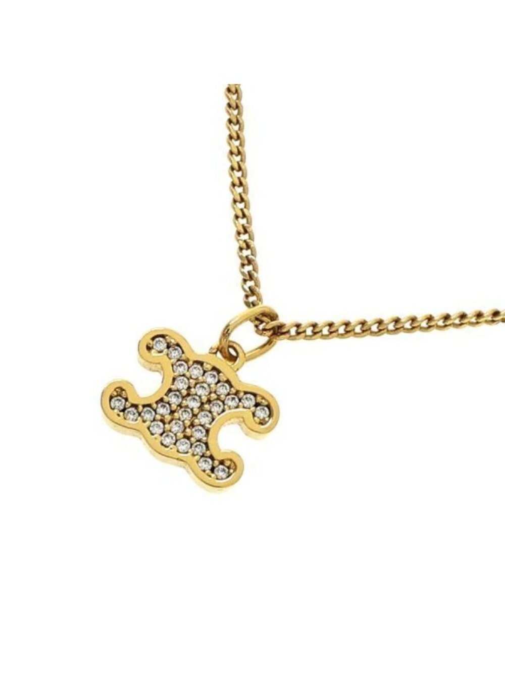 Celine Triomphe Rhinestone Necklace - Picture 2 of 7